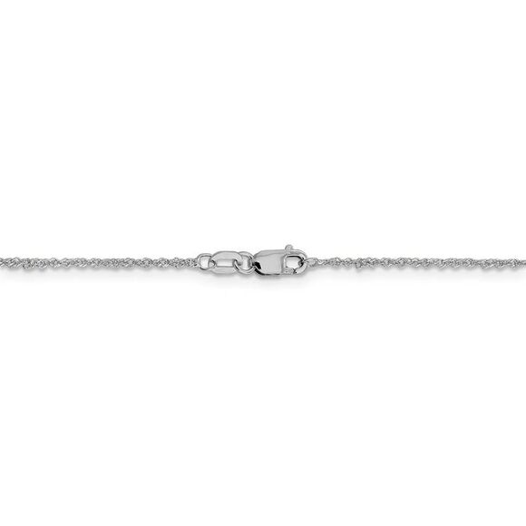 1mm 14k White Gold Diamond Cut Fancy Singapore Chain Necklace, 24 Inch - Picture 3 of 7